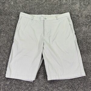 Slazenger Shorts Mens 36 Gray Striped Chino Lightweight Stretch Summer Golf
